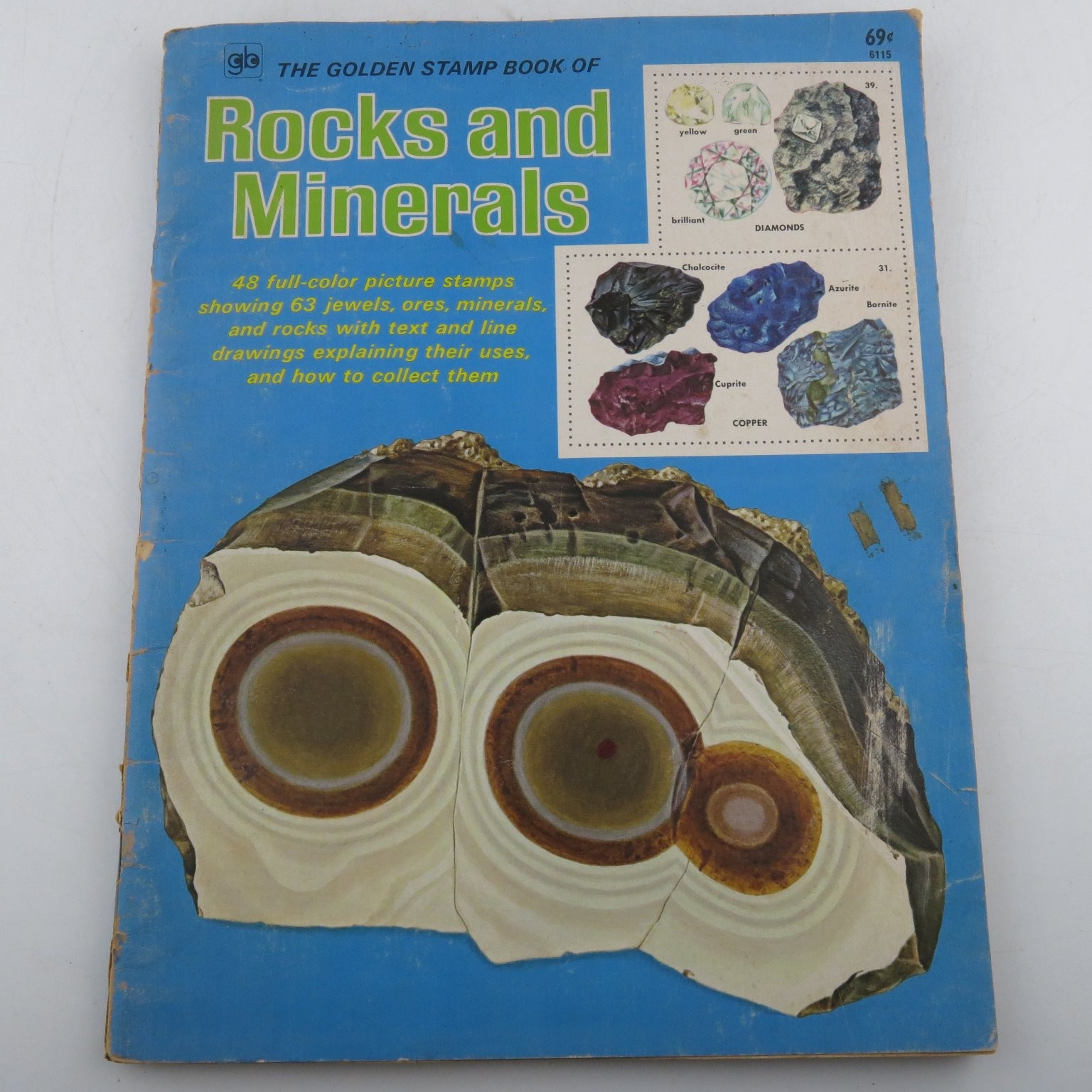 Golden Stamp Book of Rocks & Minerals Matthew Kalmenoff 1974 8th Printing