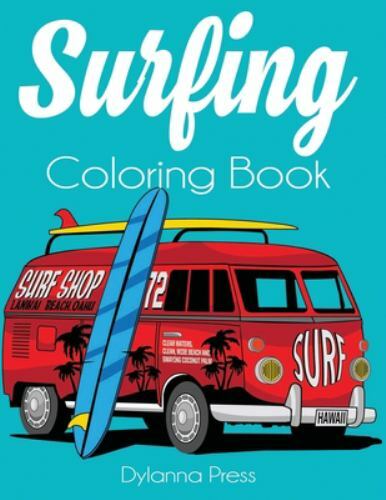 Surfing Coloring Book, Dylanna Press, Very Good Book