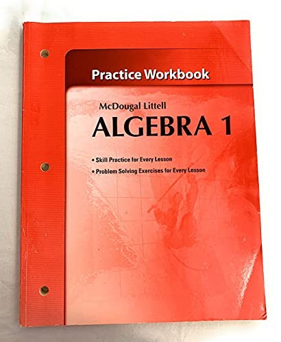 McDougal Littel Algebra 1: Practice Workbook (Holt McDougal Larson Alg – GOOD