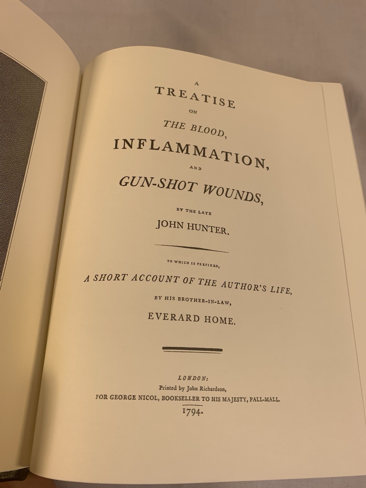 TREATISE ON BLOOD INFLAMMATION GUN SHOT WOUND Classic of Medicine 1982 Near Mint