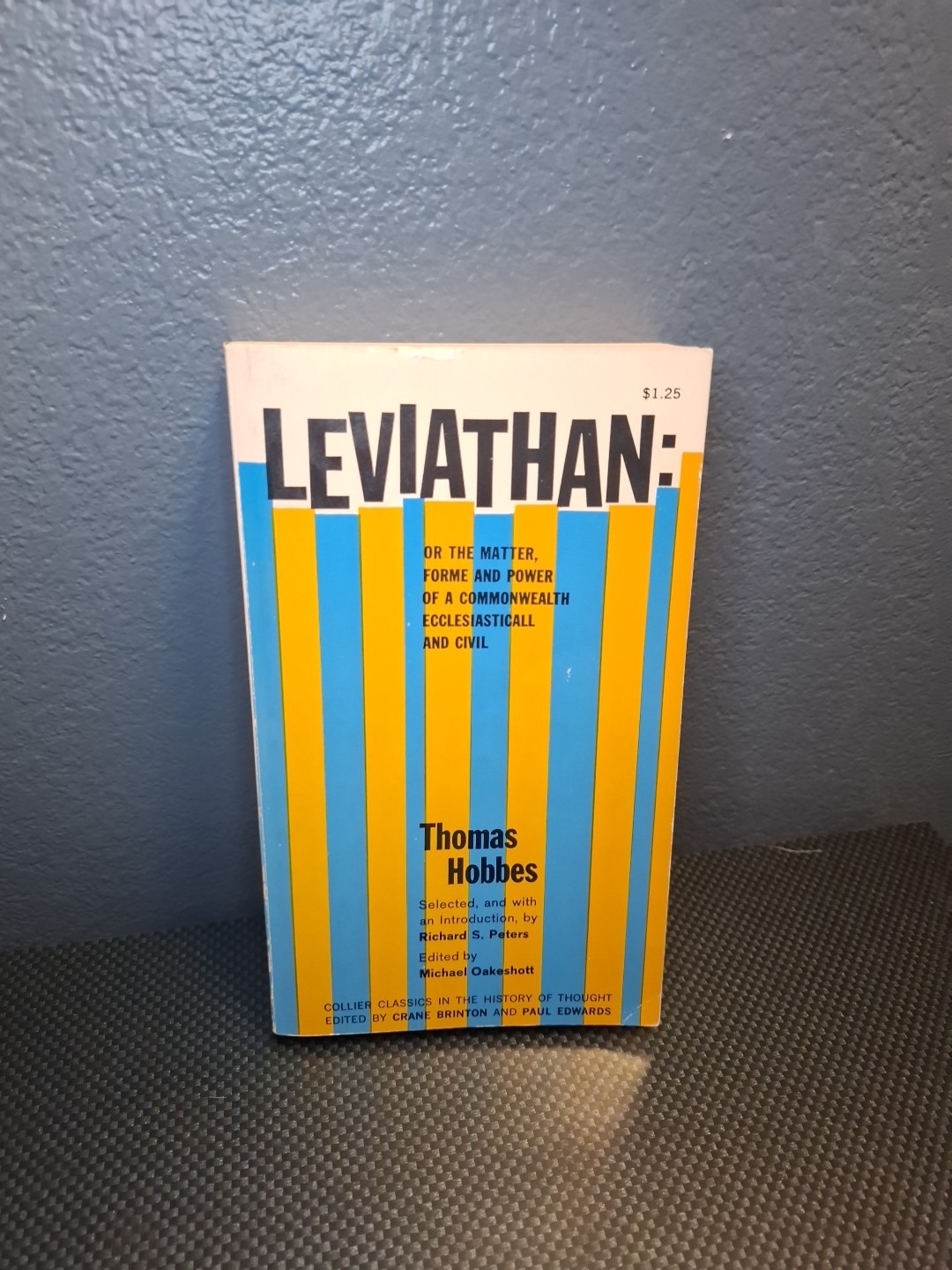 Leviathan Thomas Hobbes 1962 First Printing Collier Classics Books Paperback
