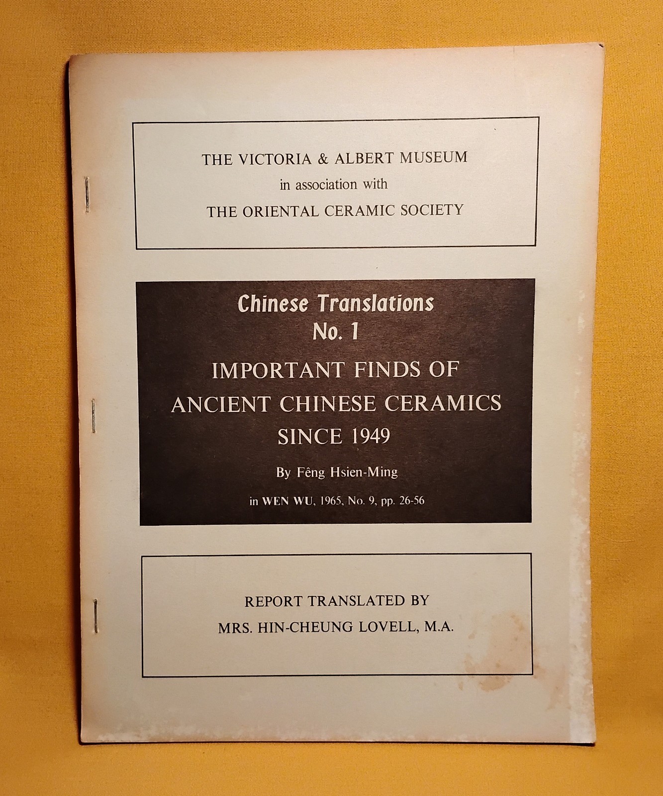 Chinese Translations No 1 Important Finds of Ancient Chinese Ceramics Since 1949