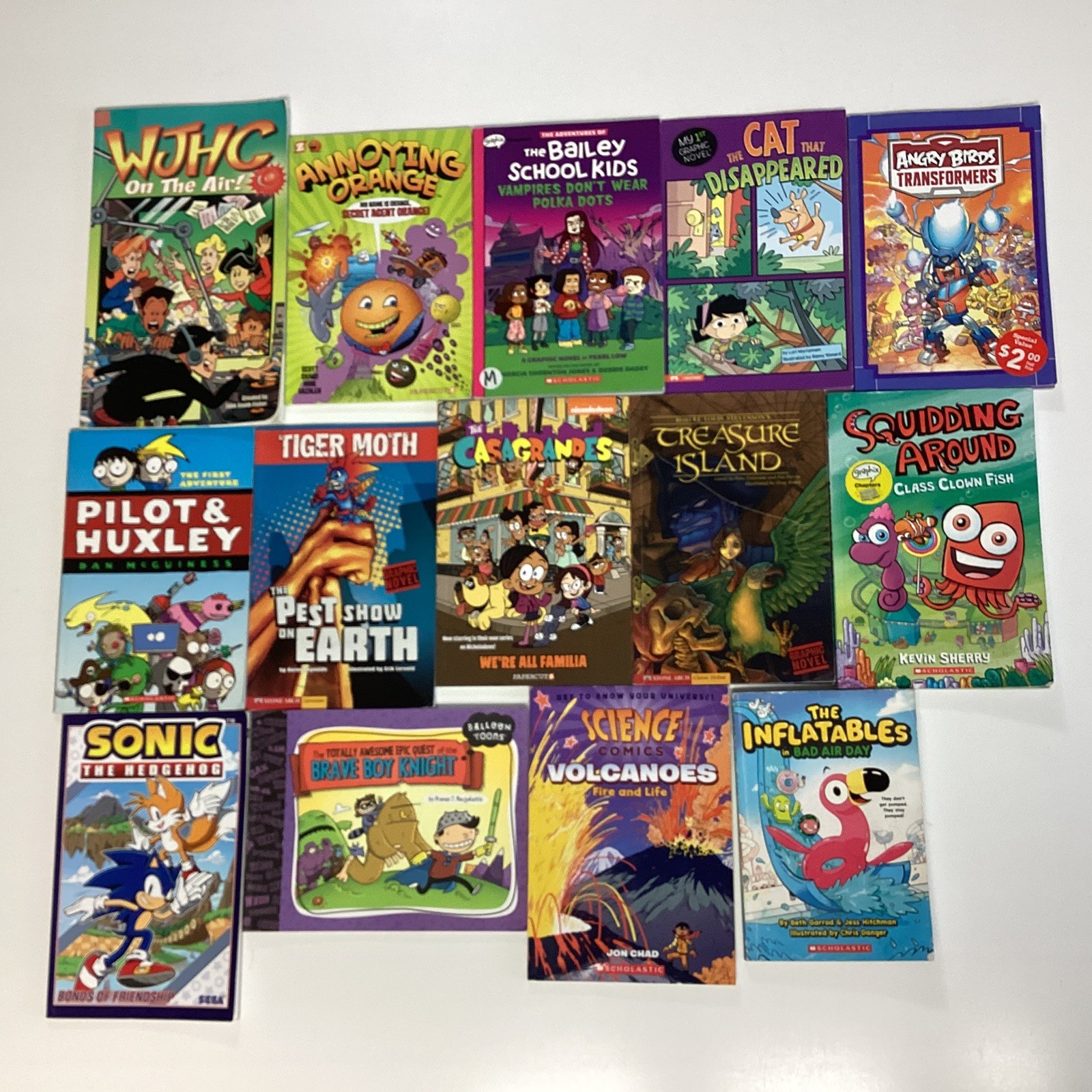 Graphic Novels Comics Boys 1st 2nd 3rd 4th 5th Grade 14 Book Lot