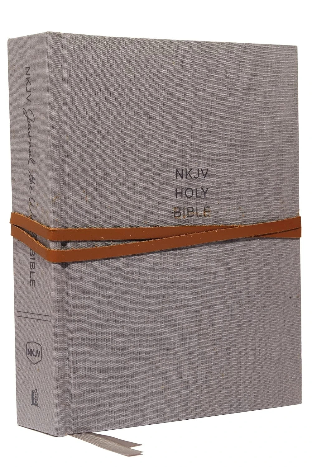 NKJV, Journal the Word Bible, Cloth over Board, Gray, Red Letter, Comfort Print: