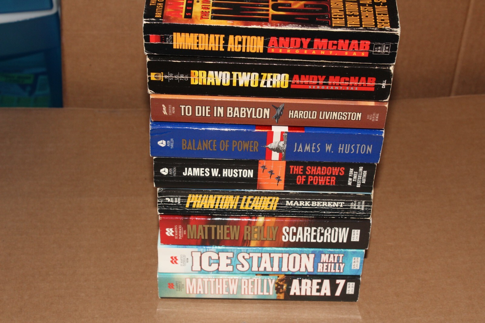 9 BOOKS MATTHEW REILLY JAMES HUSTON ANDY McNAB HAROLD LIVINGSTON AREA 7