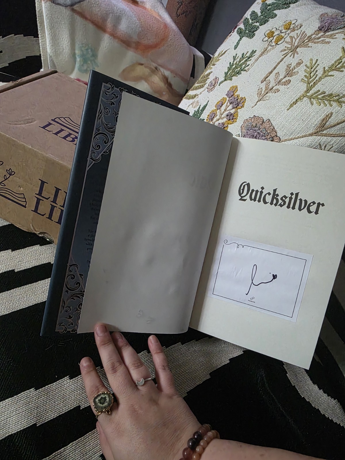 RARE NIB SIGNED Quicksilver Hardback Limited Edition Lilac Library Book