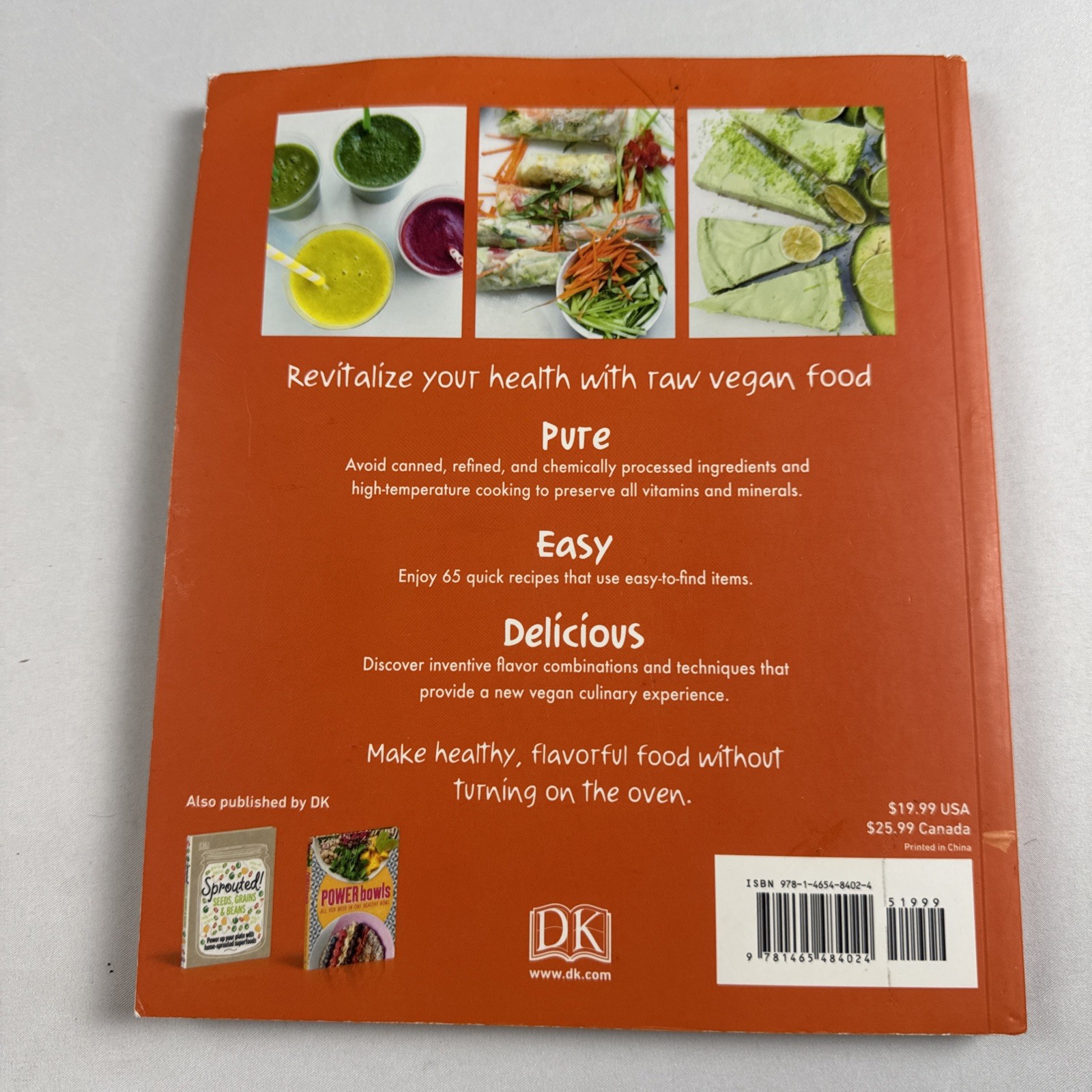 Raw Food : Fast, Fresh, Easy Vegan Food by Anat Fritz (2019, Trade Paperback)
