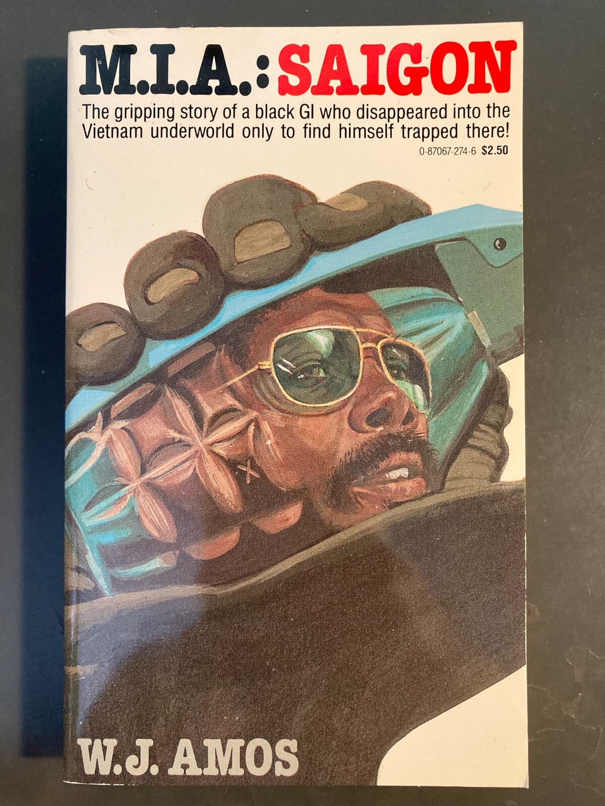 M.I.A.: SAIGON – W.J. Amos – FIRST EDITION Holloway House Blaxploitation Sleaze