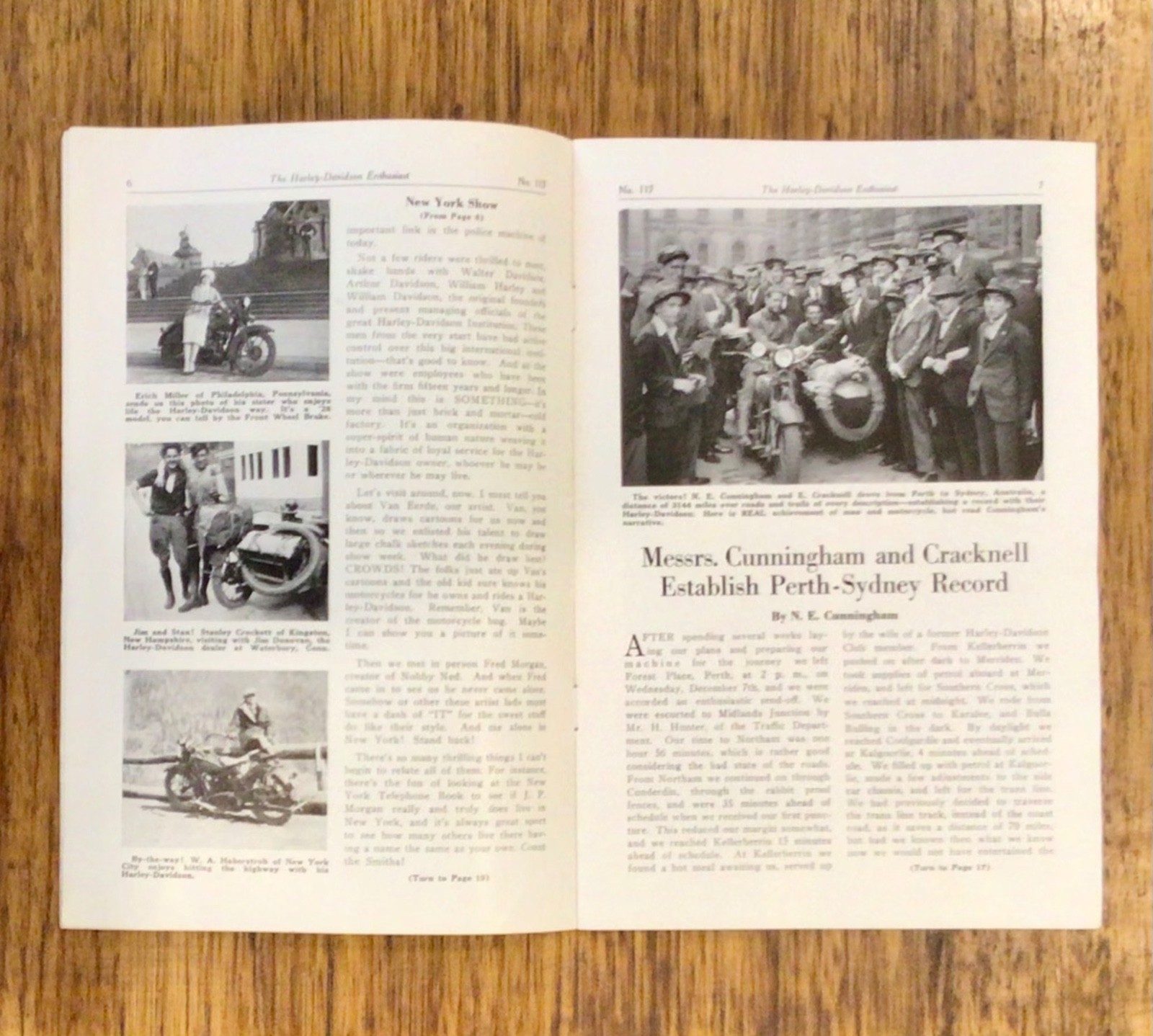 RARE: (1926-1931) ‘THE HARLEY-DAVIDSON Enthusiast”. 4 x Motorcycle Magazines