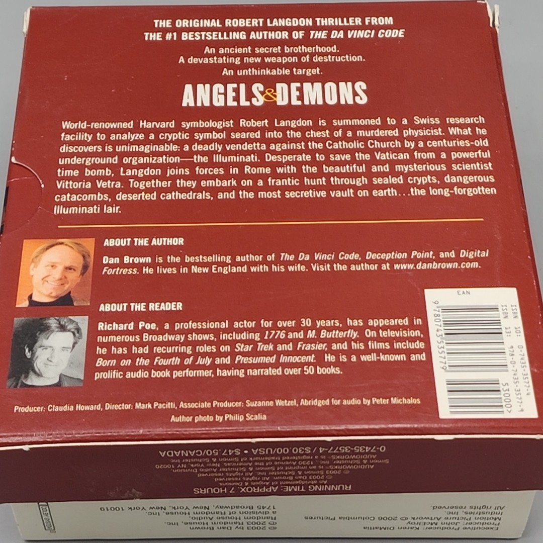 Dan Brown Audiobook Lot – 3 Books: Angels Demons, DaVinci Code, Digital Fortress