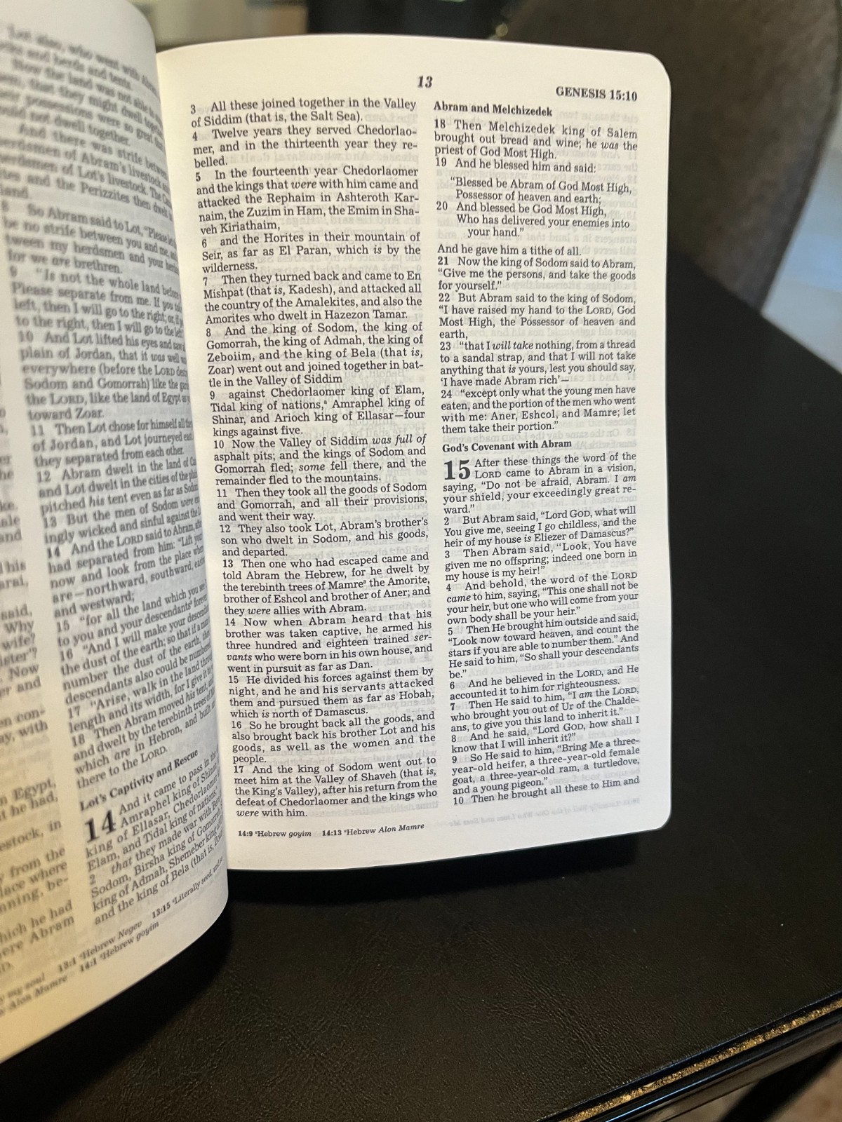 Holy Bible Black Bonded Leather Cover – GREAT SIZE to Carry with You