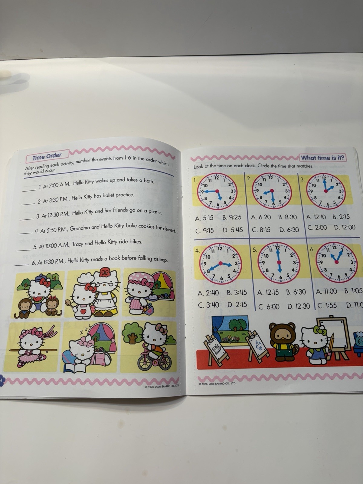 Hello Kitty Workbooks w/Stickers – Time & Money