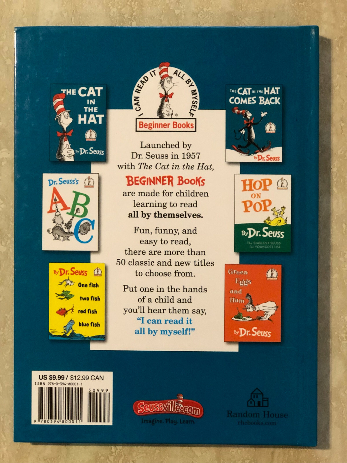 Dr Seuss, Set of 4 Books, The Cat in the Hat & More,9-1/4 X 7, See Description