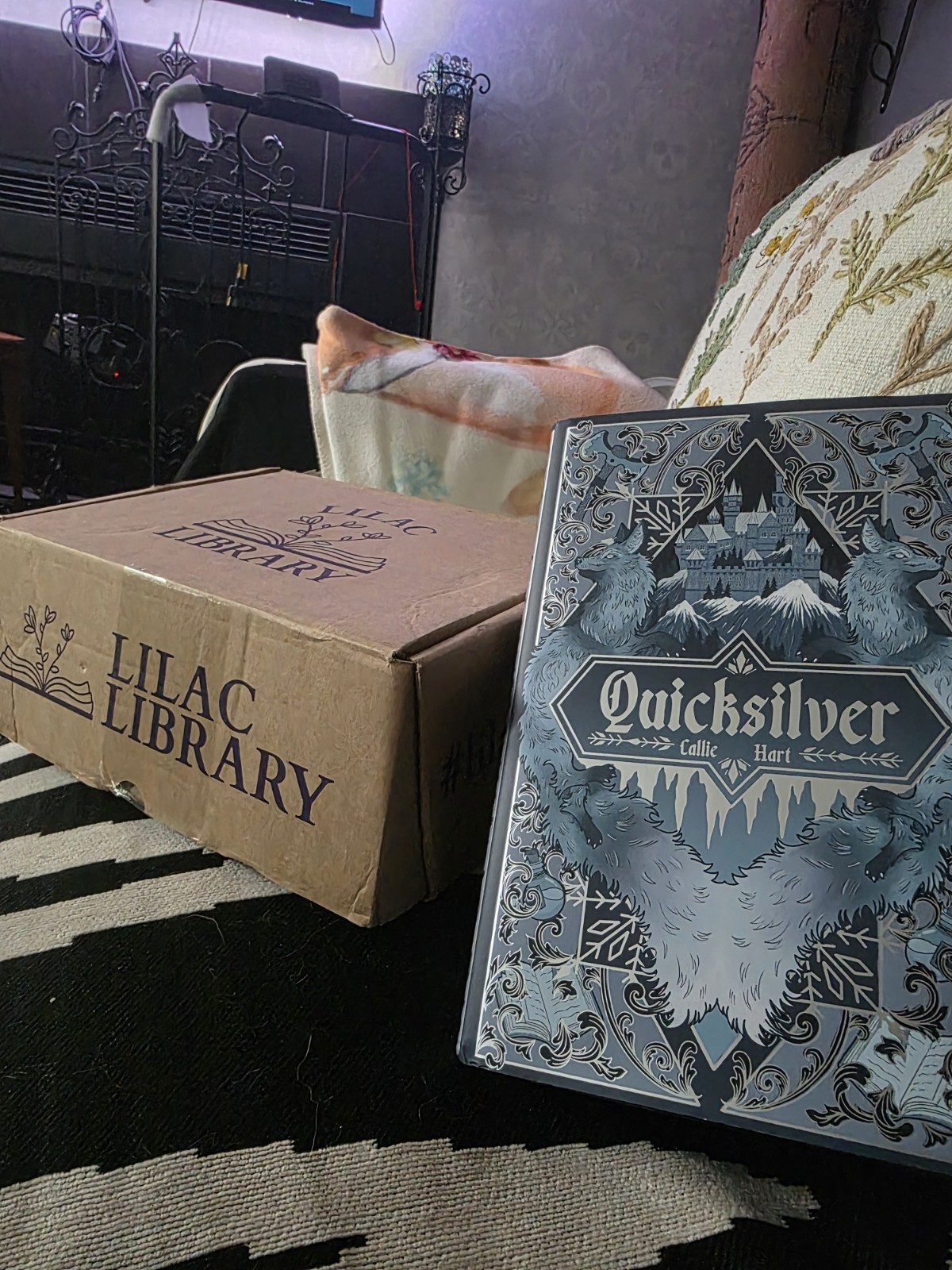 RARE NIB SIGNED Quicksilver Hardback Limited Edition Lilac Library Book