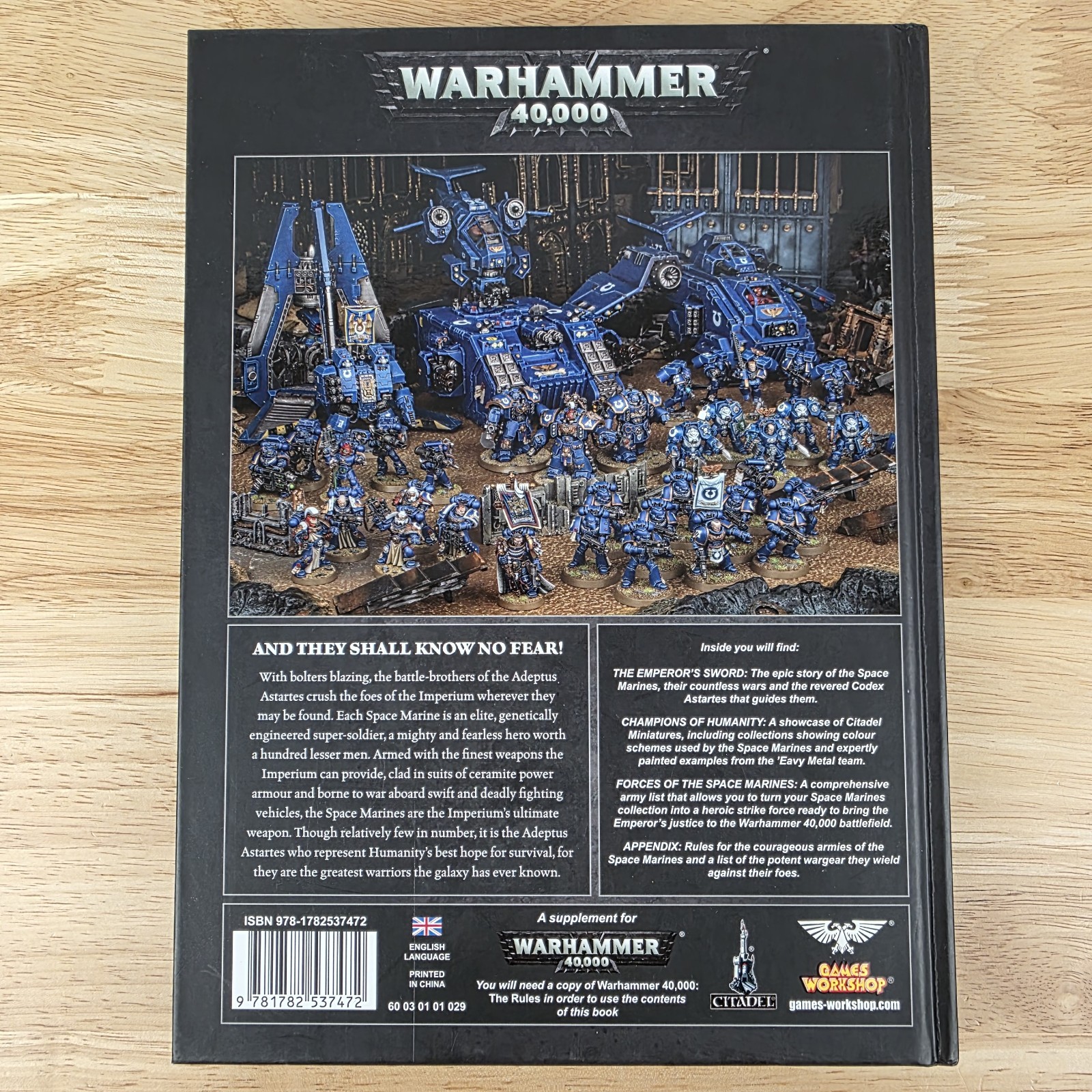 Warhammer 40,000: Codex Adeptus Astartes Space Marines (Hardback, 2015) RPG