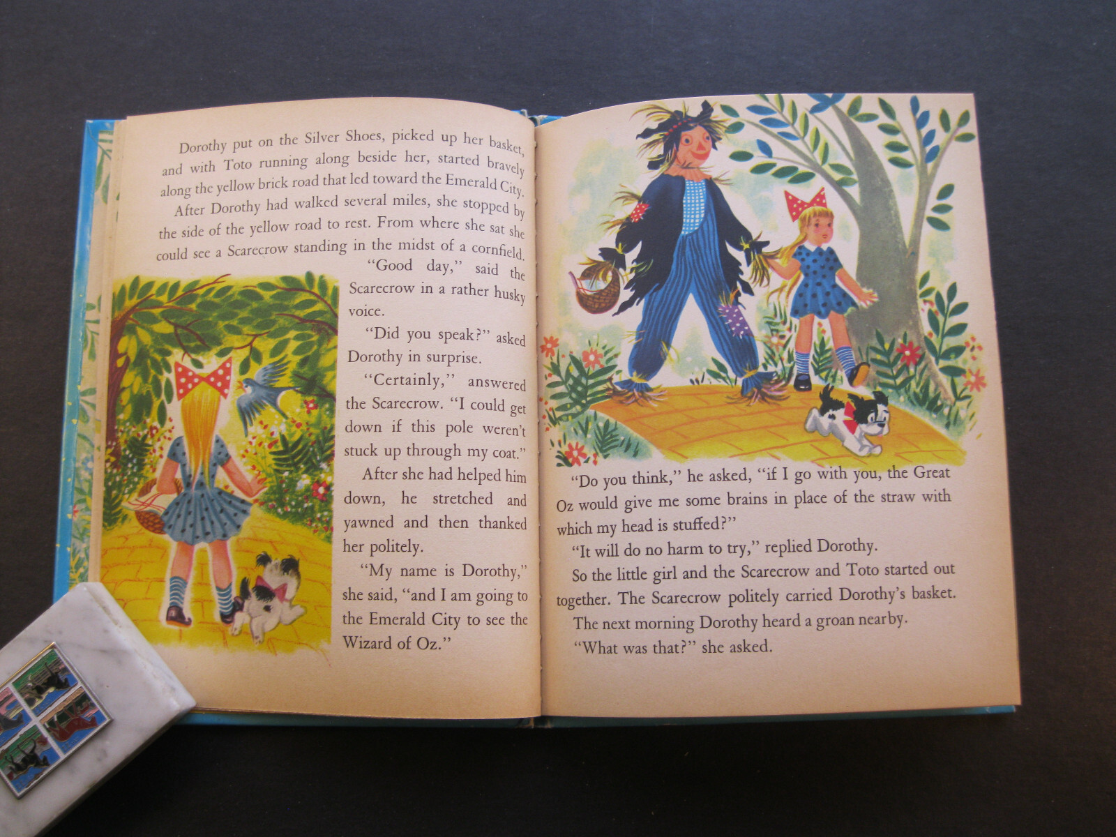 THE WIZARD OF OZ Wonder Books 1974 hb L. Frank Baulm Tom Sinnickson #543 VG!