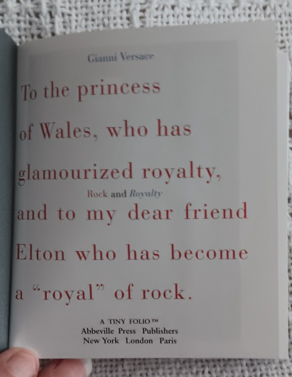 Rock and Royalty Book, Gianni Versace, Tiny Folio- Asheville Publishing