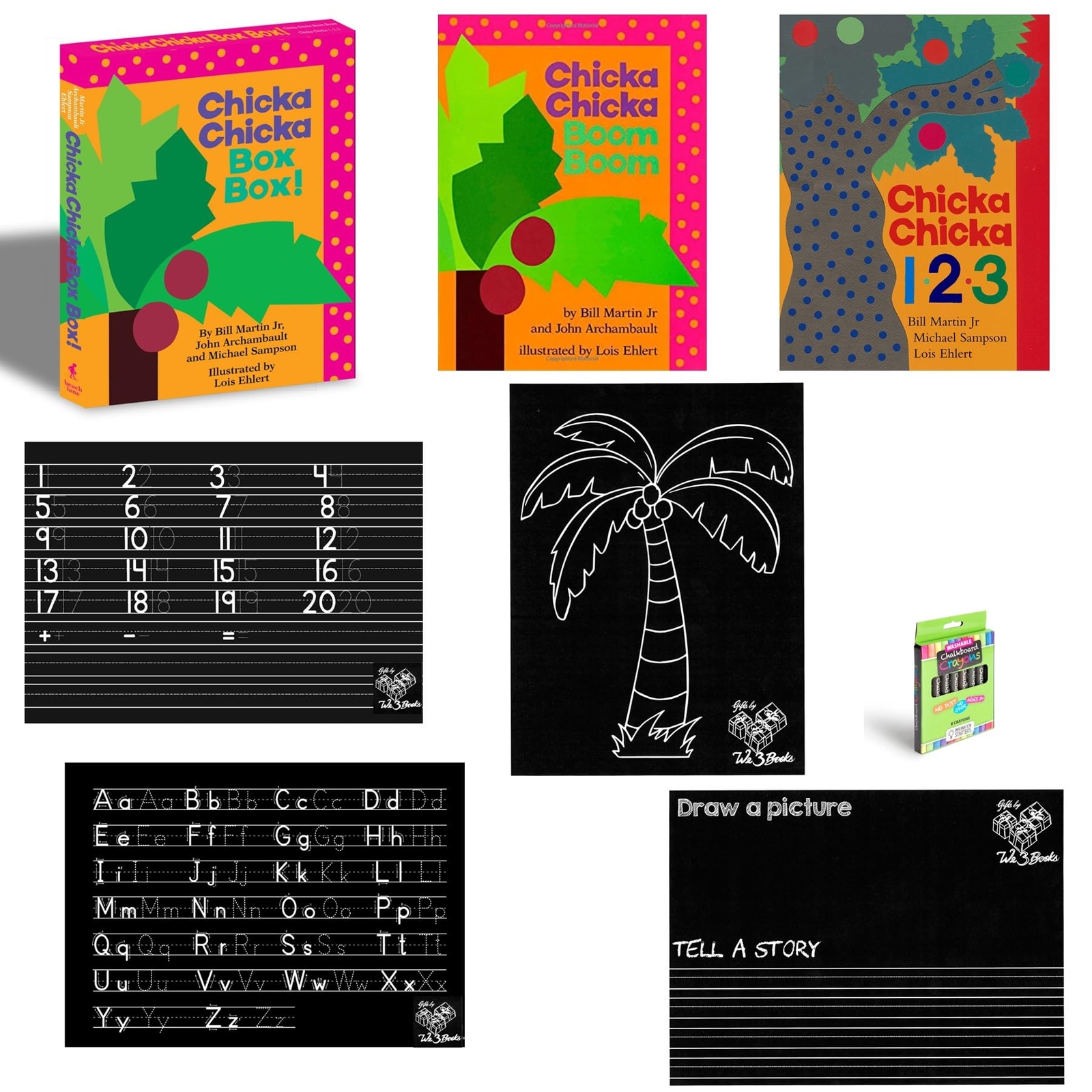 Chicka Chicka Boom Boom Chicka Chicka 1 2 3 Gift Set Alphabet Numbers Activities