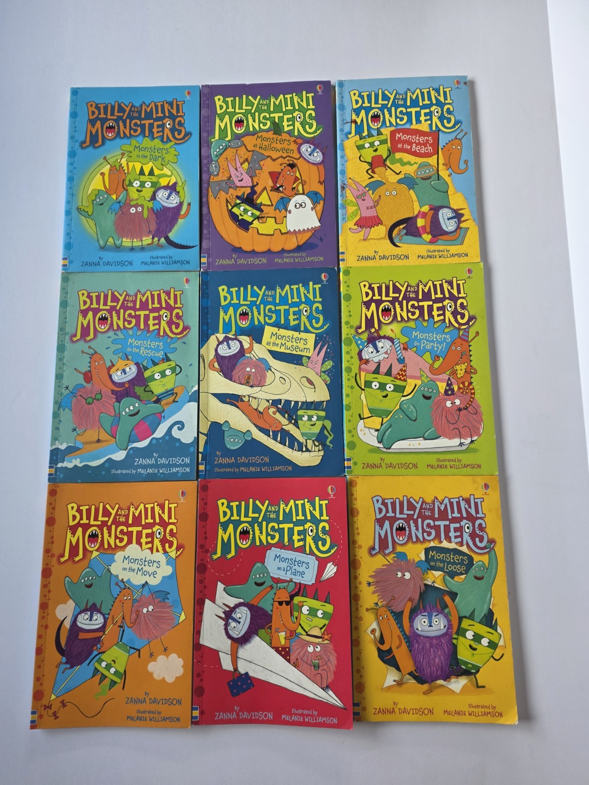 Usborne Billy And The Mini Monsters Books by Zanna Davidson- Lot of 9 VGC PB