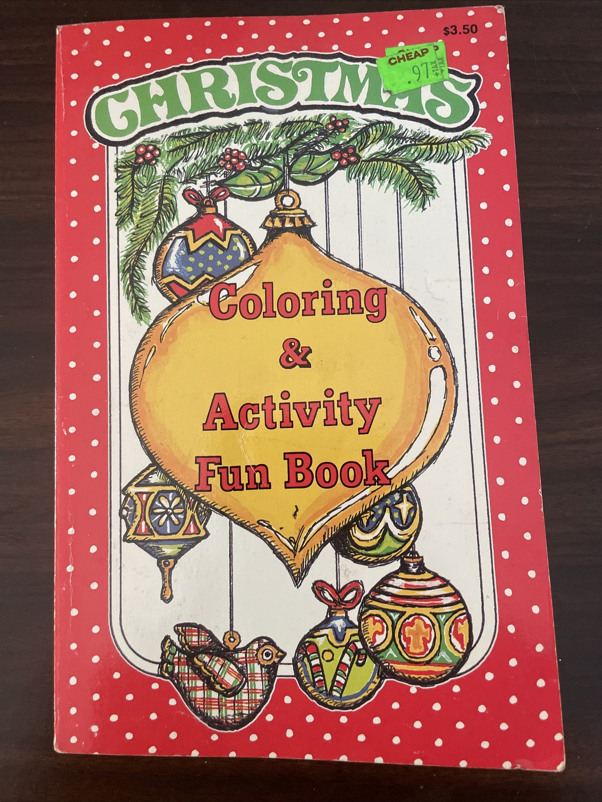 Vintage Christmas Coloring & Activity Book 189 Activity Pages 1987