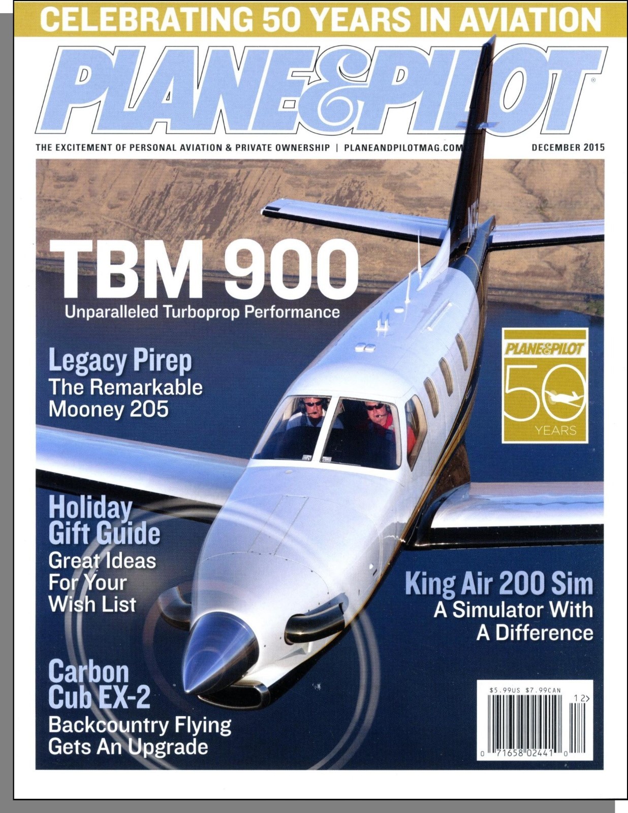 Plane & Pilot – 2015, December – Daher TBM 900, Mooney 205, Carbon Cub EX-2