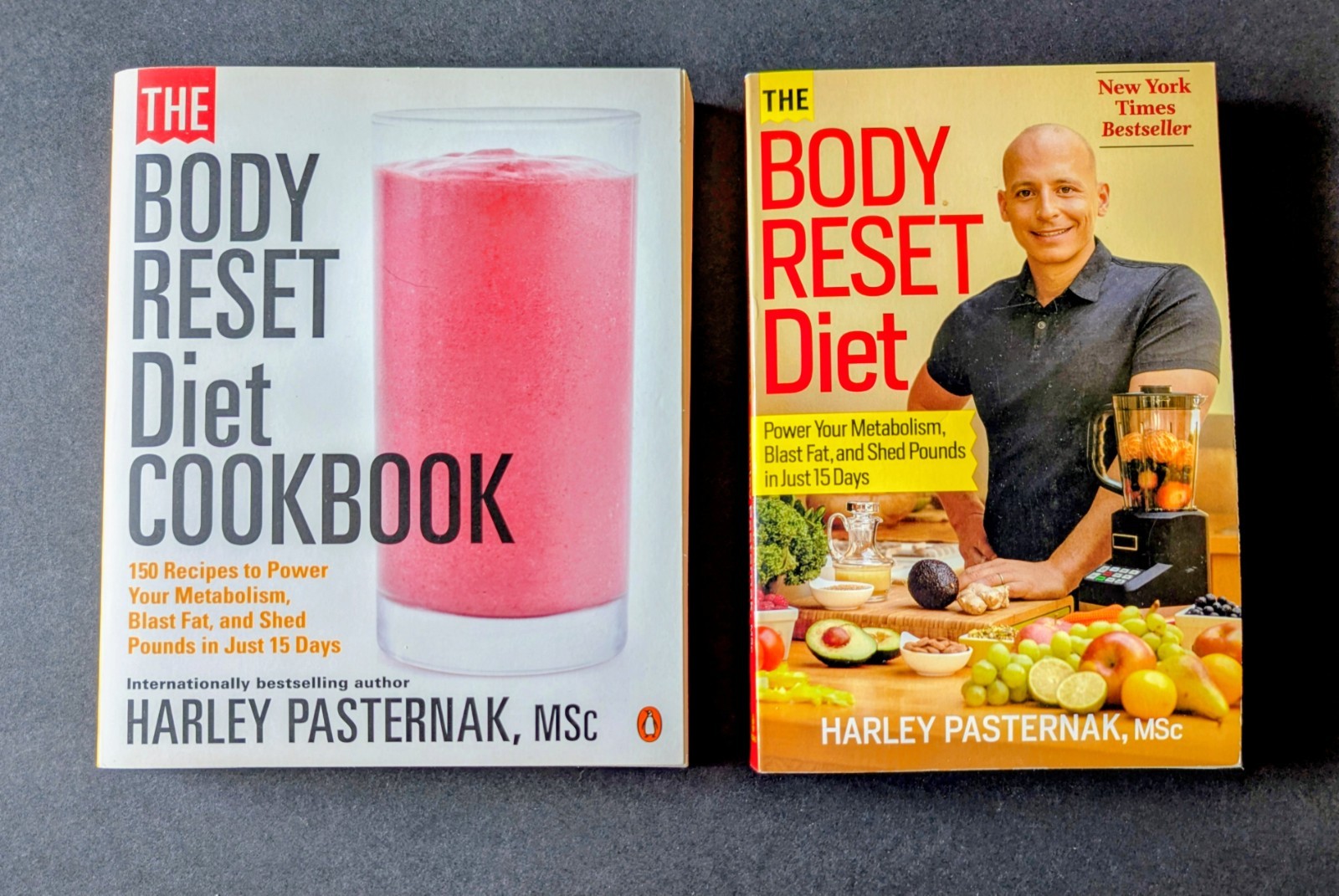 2 Books: THE BODY RESET DIET & COOKBOOK By Harley Pasternak