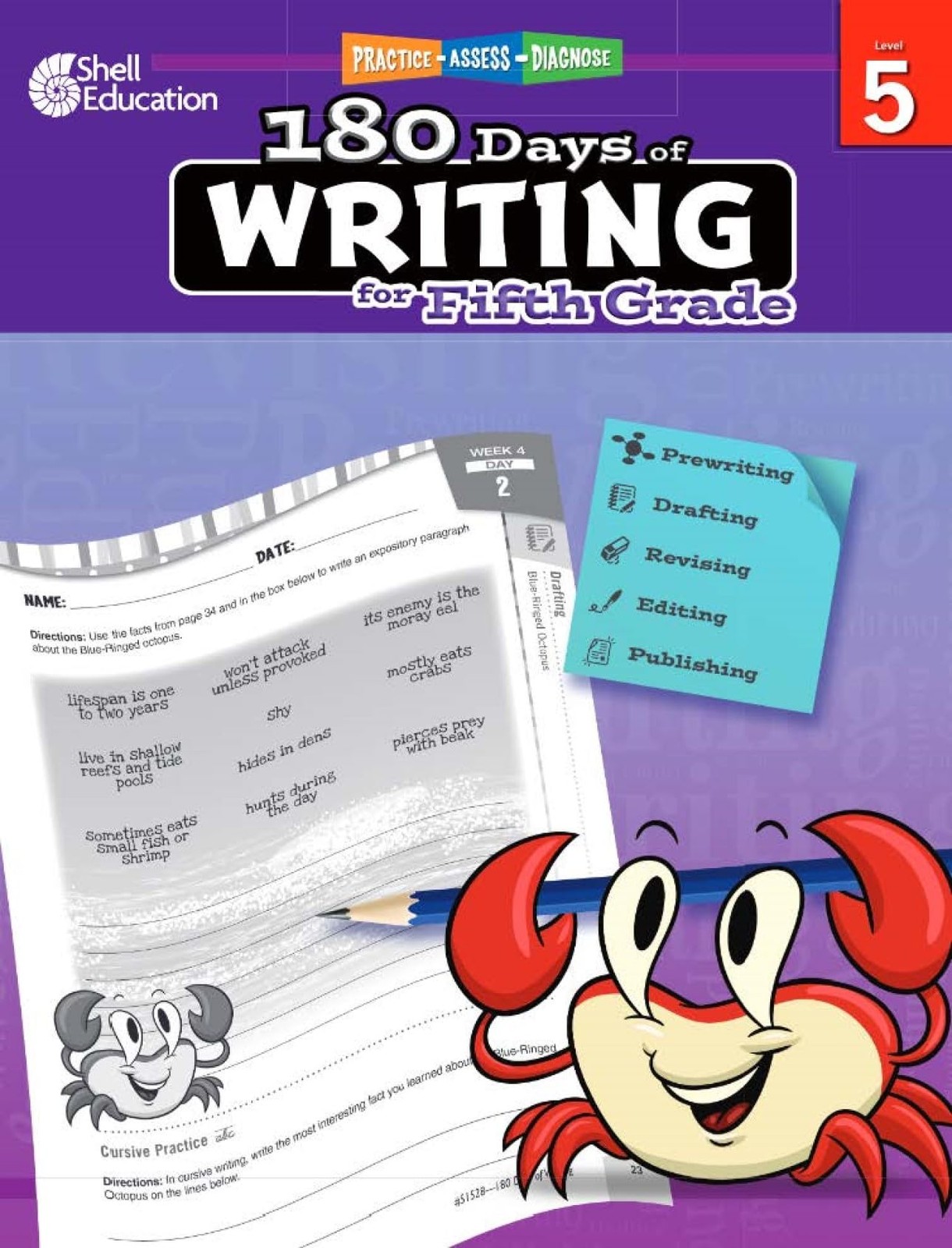 Shell Education 180 Days of Writing for Fifth Grade