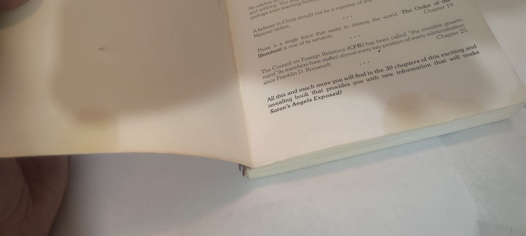 Satan’s Angels Exposed book Salem Kirban 1980 Illuminati freemasonry