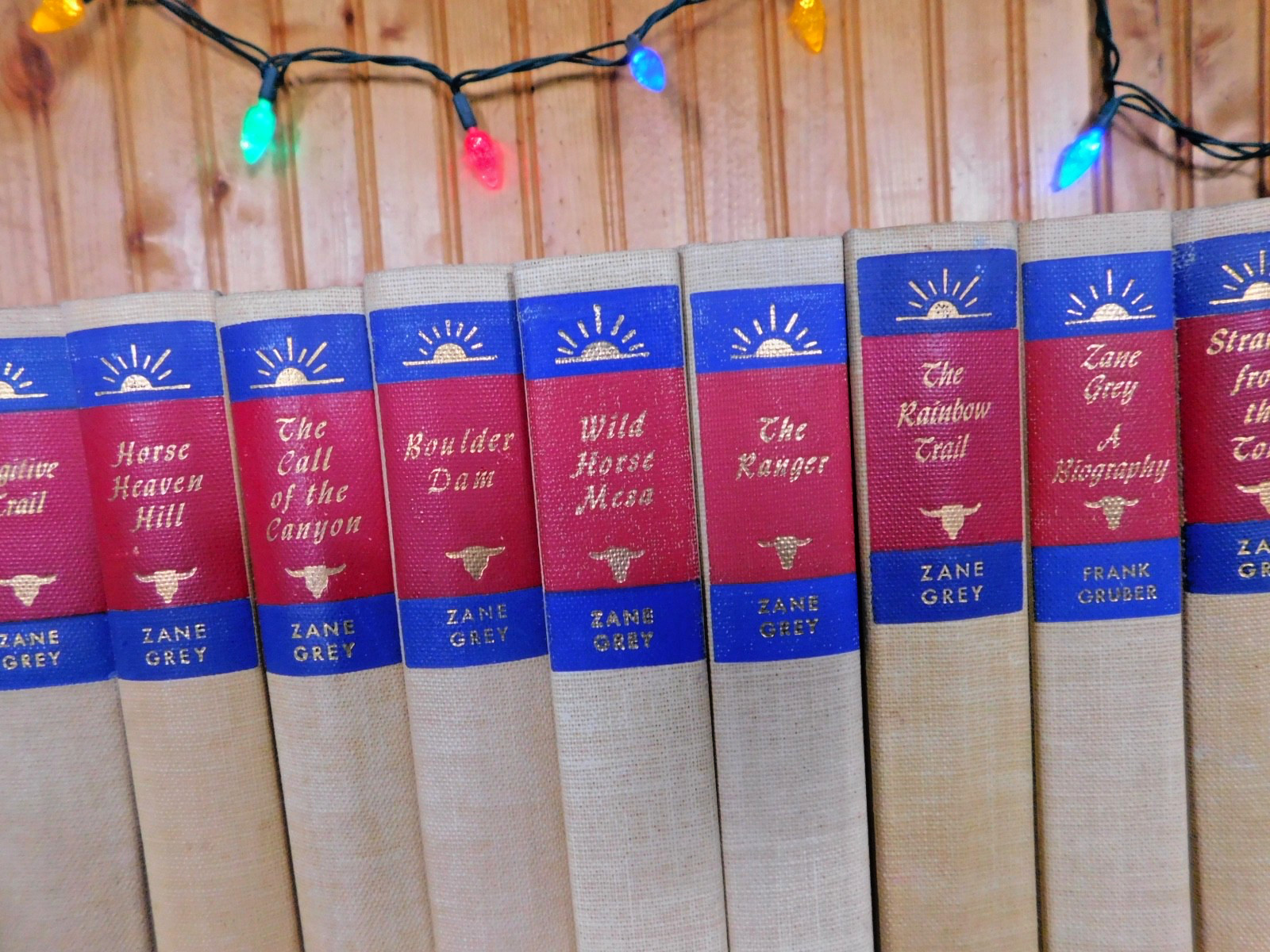 ZANE GREY 58 Book Lot Hardcover Matching Set Walter J Black Western Novels Clean