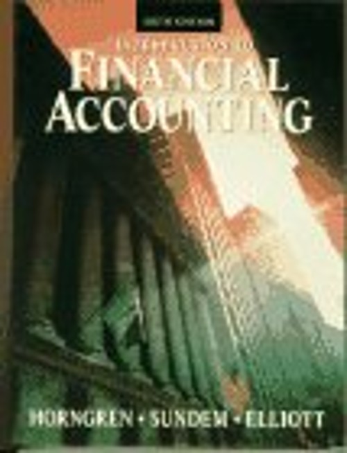 Introduction to Financial Accounting Hardcover Charles T. Horngre