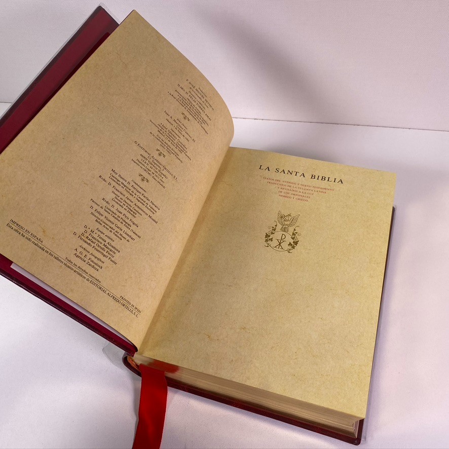 La Santa Biblia De La Familia Editorial Alfredo Ortells Faux Leather Bound Bible