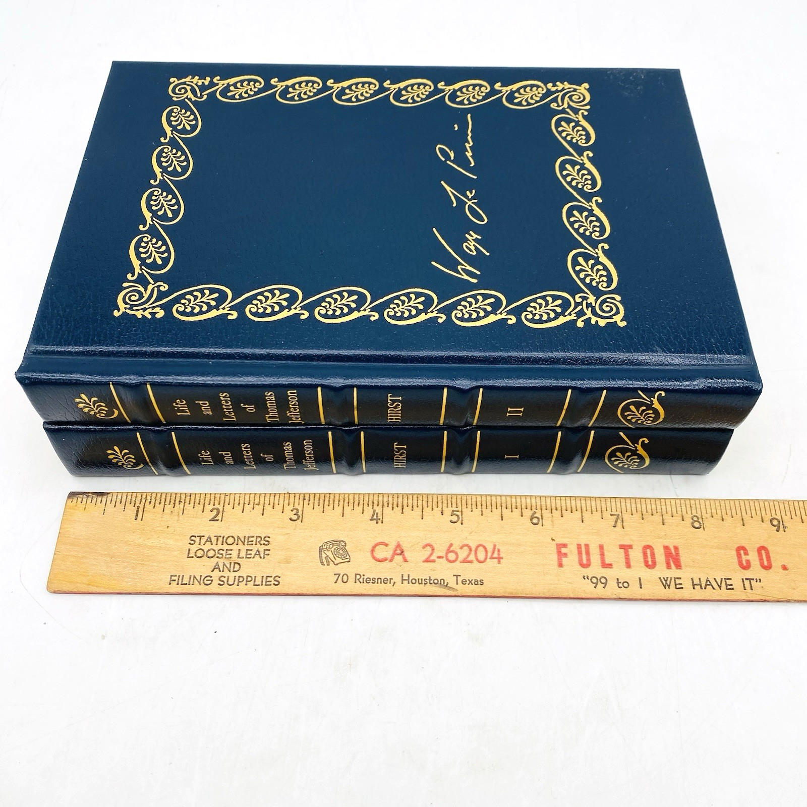 2-Vol Life & Letters of Thomas Jefferson Francis Hirst Library American Freedoms