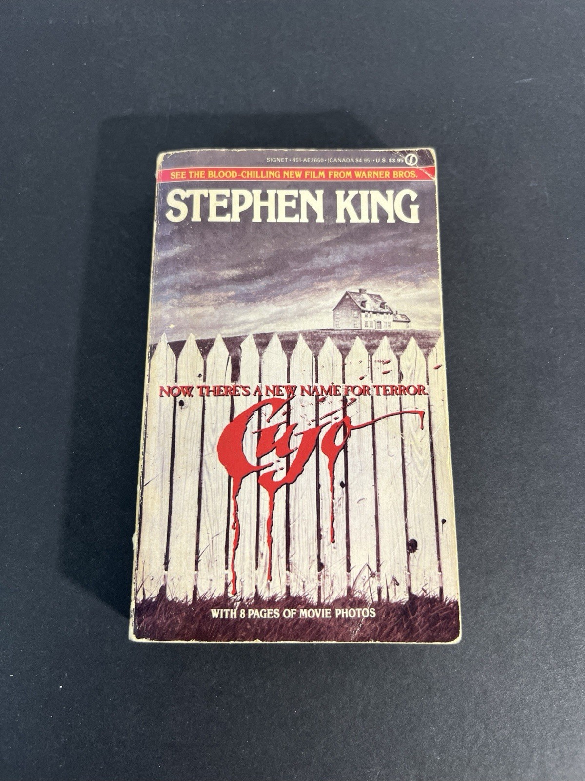 Cujo By Stephen King Vintage First Signet Printing 1982 Paperback Book w/ Photos