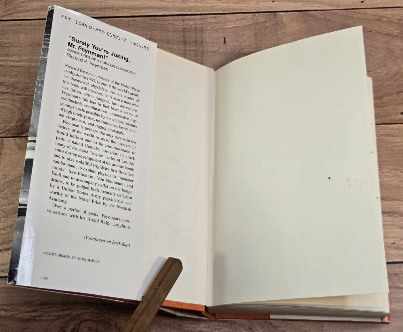 Vtg “SURELY YOU’RE JOKING, MR. FEYNMAN!” Richard Feynman 1985 HC/DJ Norton & Co.