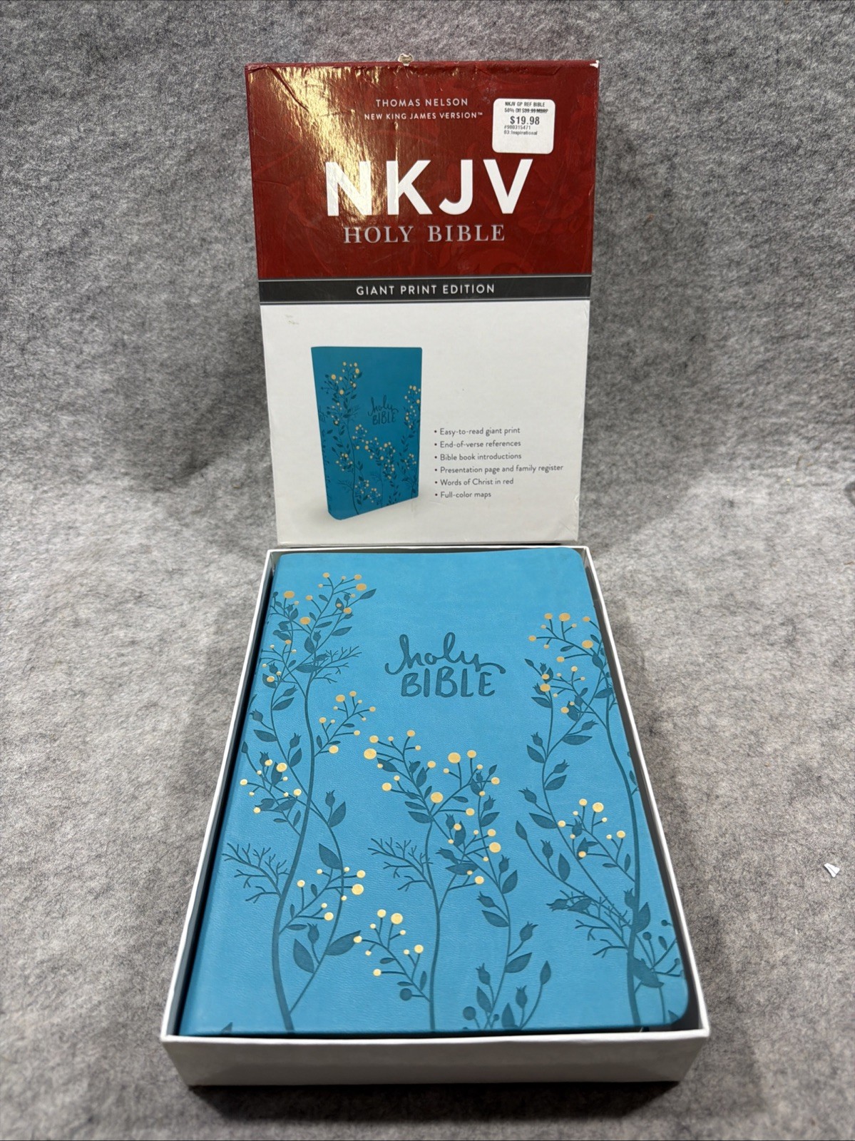 Thomas Nelson Giant Print Holy Bible (NKJV) – Aqua