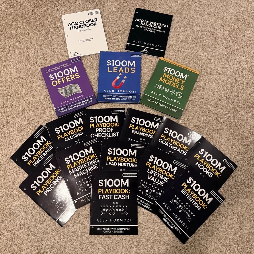 Alex Hormozi $100M Collection – AI + Playbooks + Money Models + Leads + Offers