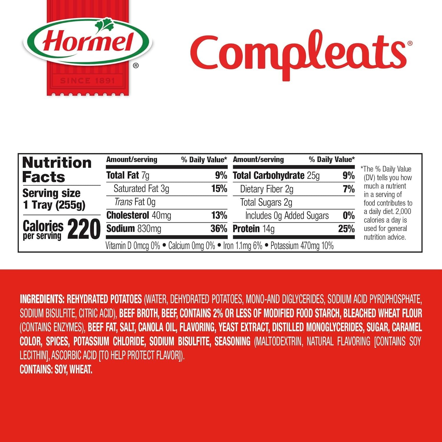 HORMEL 9oz Roast Beef & Mashed Potatoes With Gravy – Easy, Hearty Meal Pack of 6