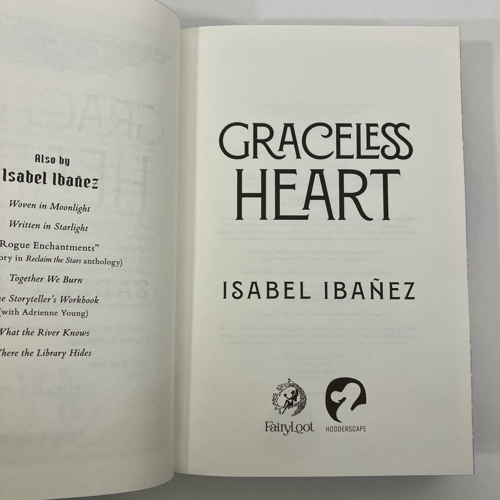 Isabel Ibanez Graceless Heart 2026 HCDJ FairyLoot Exclusive Edition Hodderscape