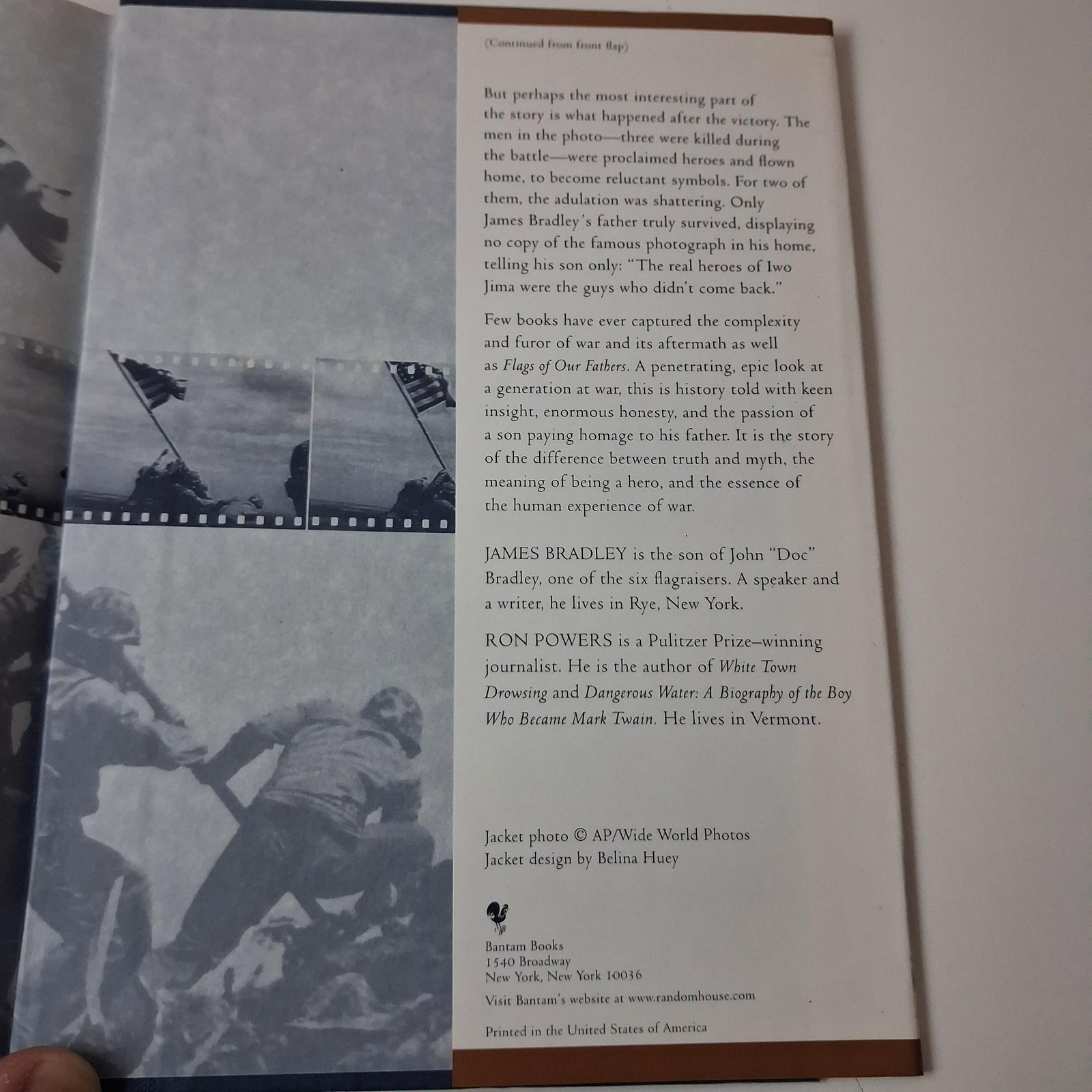 Flags Of Our Fathers James Bradley Ron Powers Bantam Blue Hardcover DJ 2000 USA