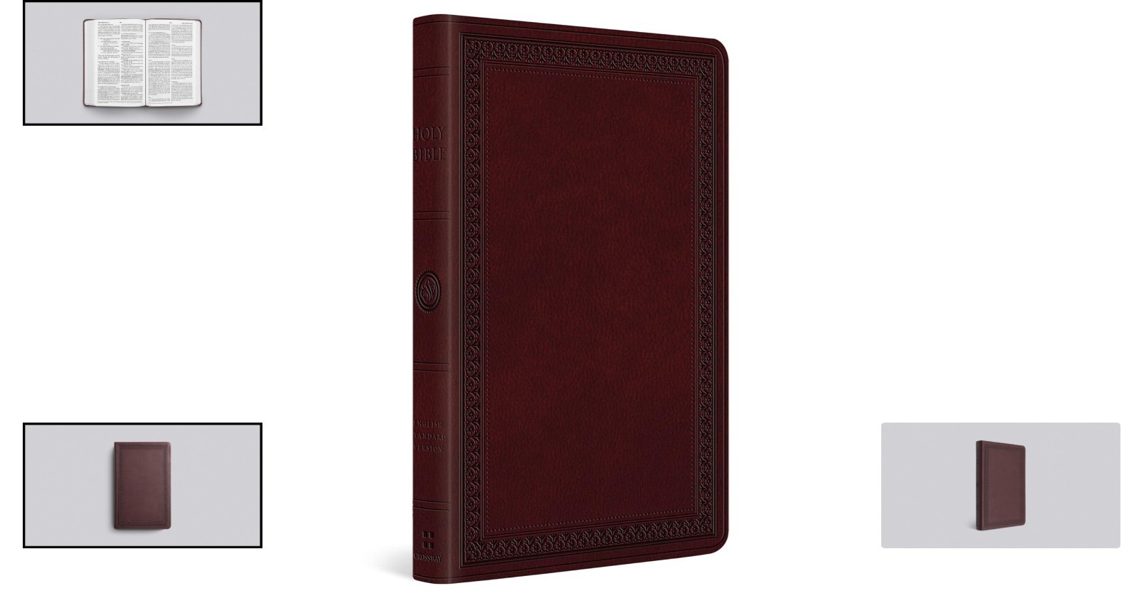 Large Print Value Thinline Bible (Trutone, Mahogany, Border Design)