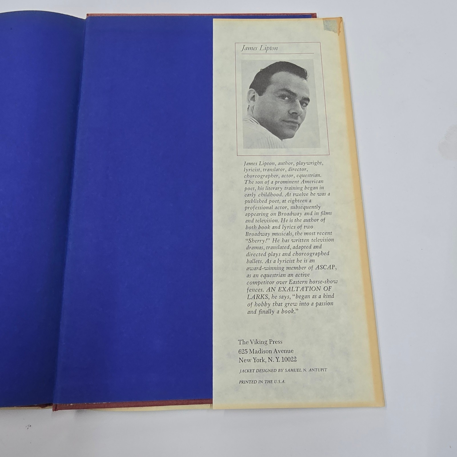 An Exaltation of Larks by James Lipton HC 1977 Expanded 2nd Edition Viking Press