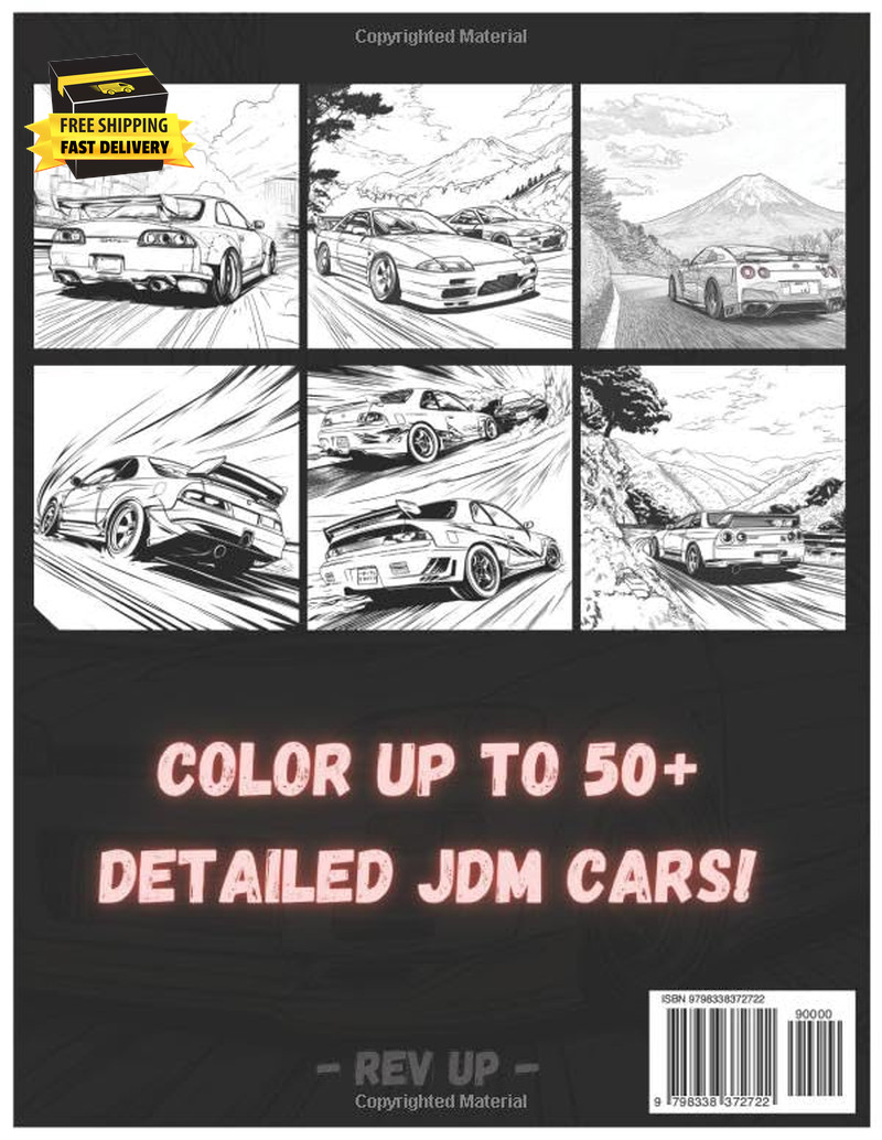 JDM Dream Machines: Japanese Car Coloring Book with 50+ Detailed Pages | Legenda