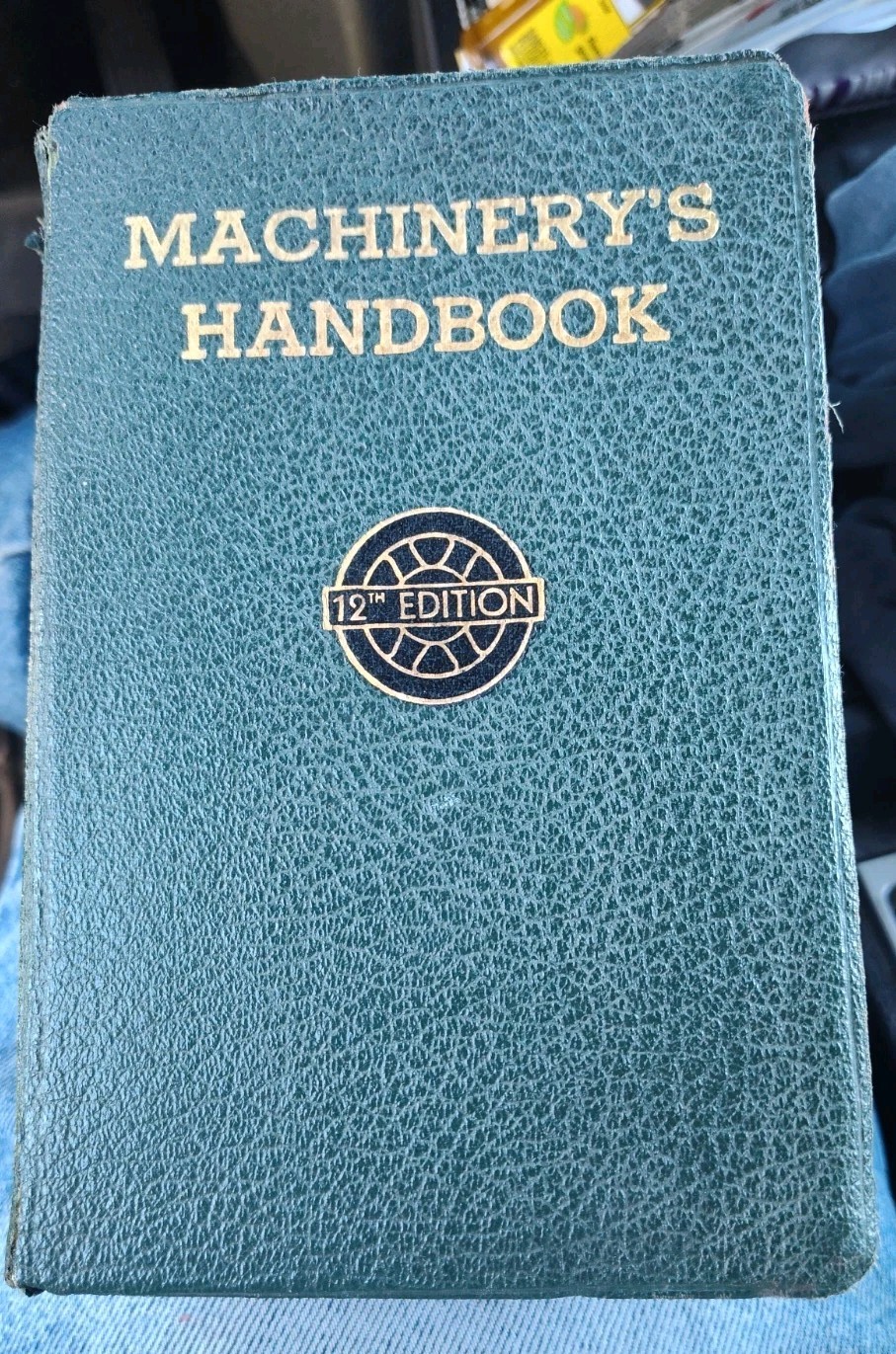 1945 Machinery’s Handbook, 12th Edition Book By Eric Oberg & F. D. Jones VTG