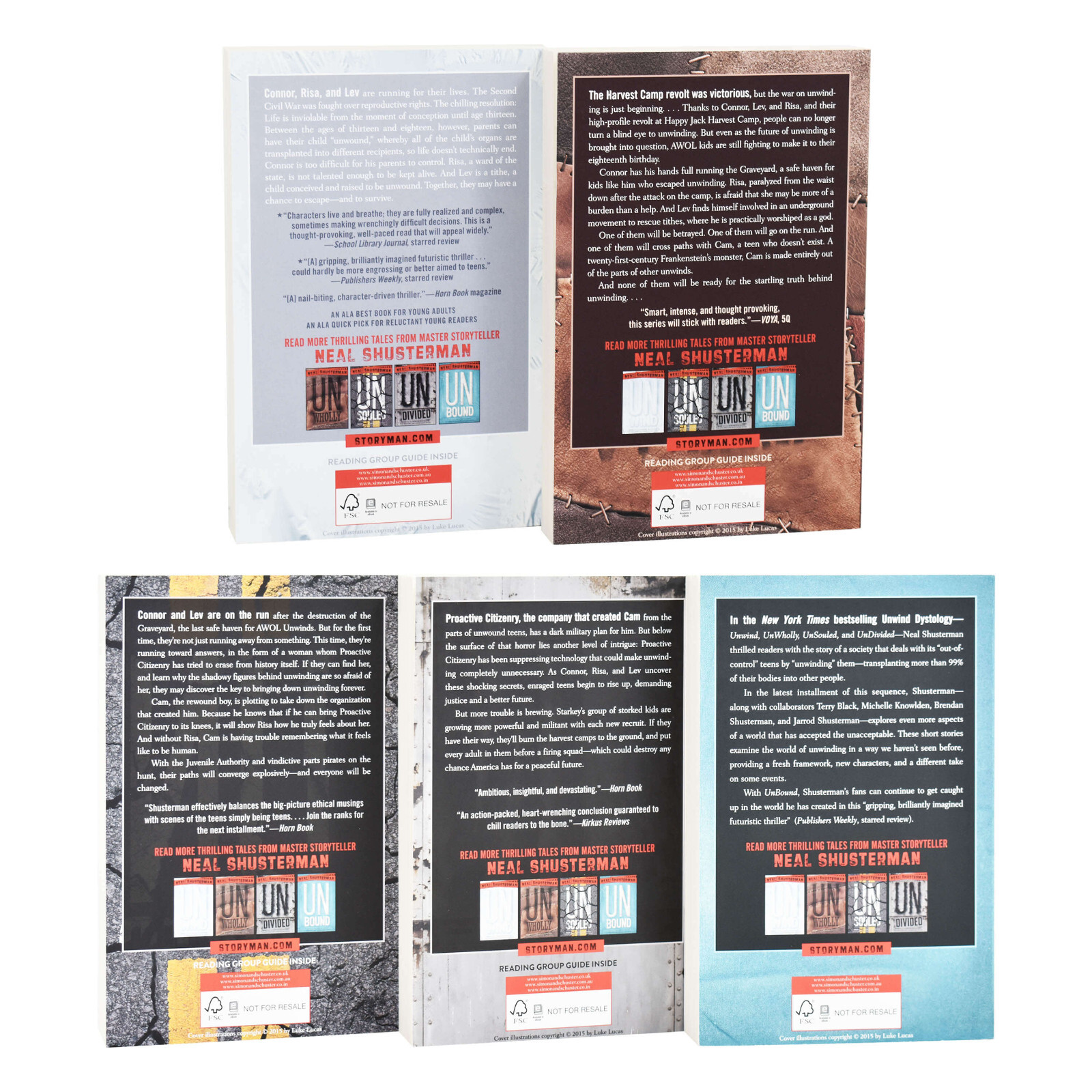 The Ultimate Unwind Dystology 5 Books Box Set – Ages 9-14 – By Neal Shusterman