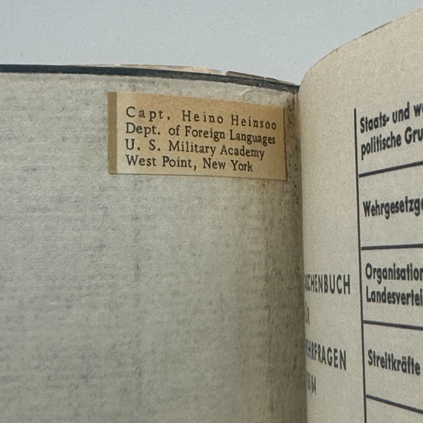 Taschenbuch für Wehrfragen 1963/64 German Cold War Military Defense Strategy