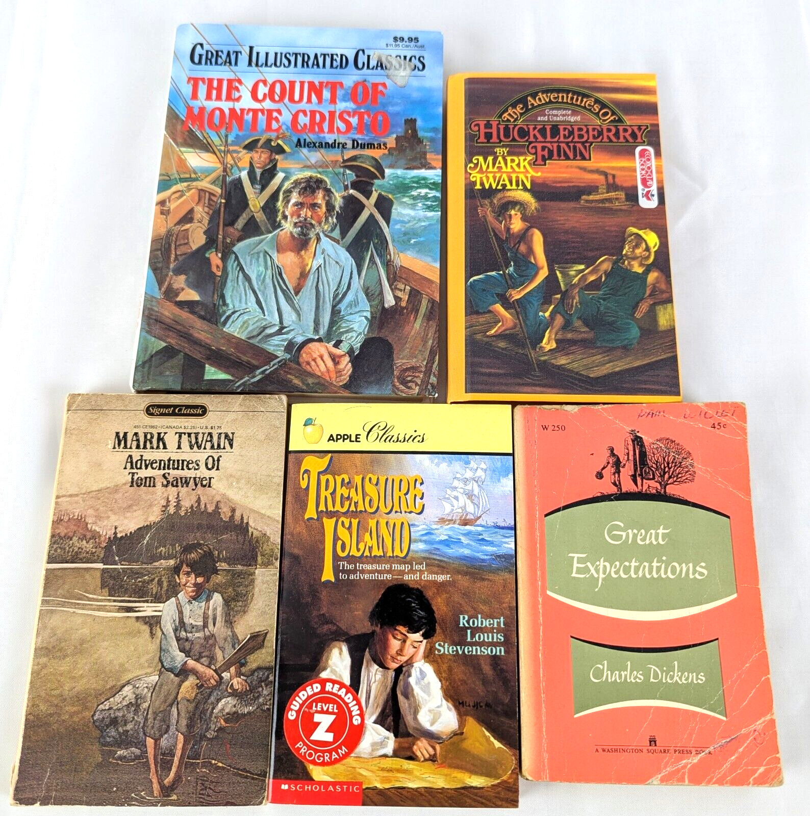 Lot 5 Classics Kids Books Various Authors Mark Twain Charles Dickens