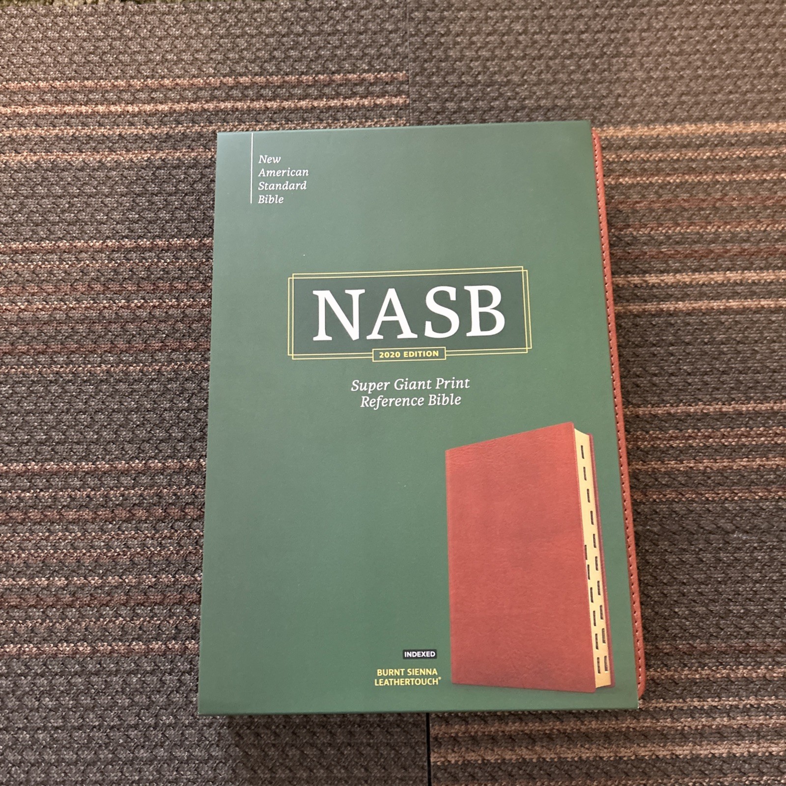 NASB Super Giant Print Reference Bible Burnt Sienna Leather Touch *NEW*