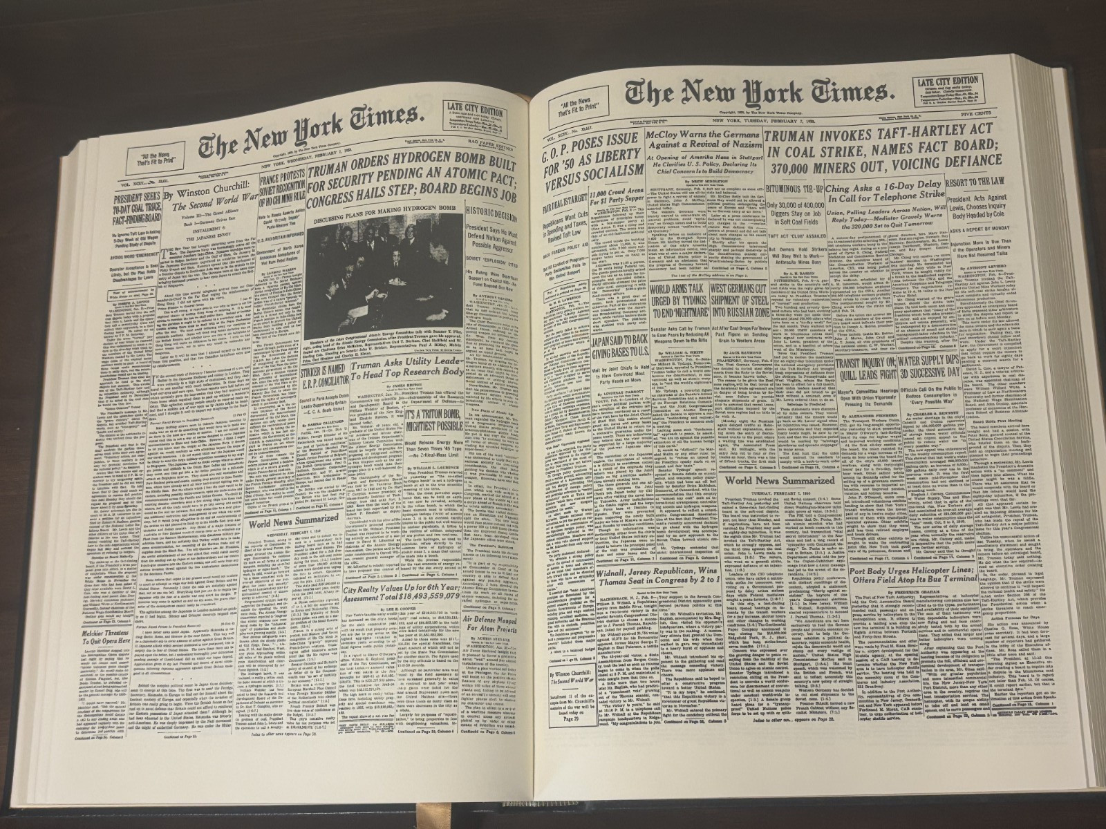 Vintage New York Times Page One 1851-2002 Easton Press Leather Bound Edition