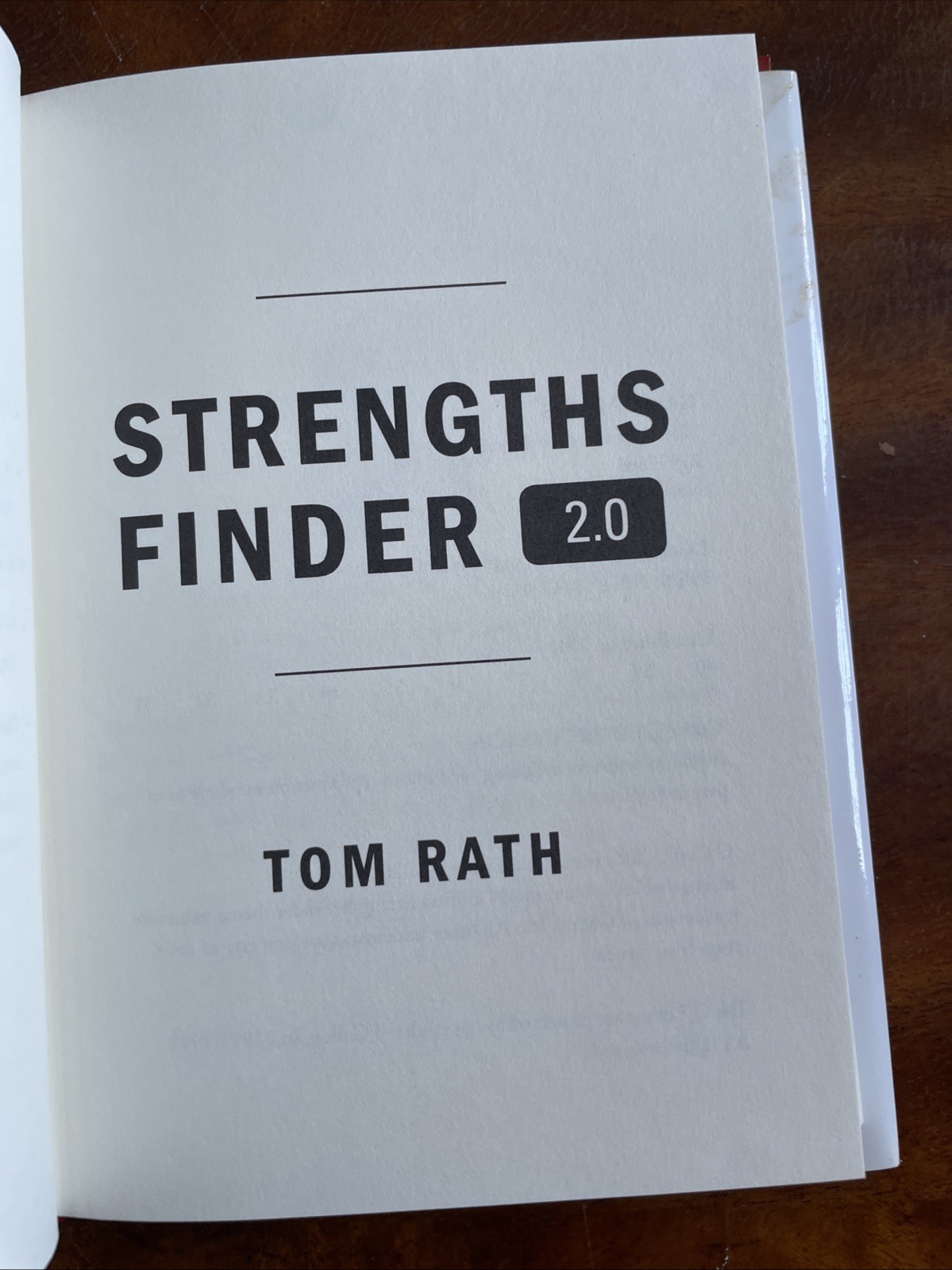 Strengths Finder 2.0 Tom Rath 2007 Hardcover HC/DJ **Like New**
