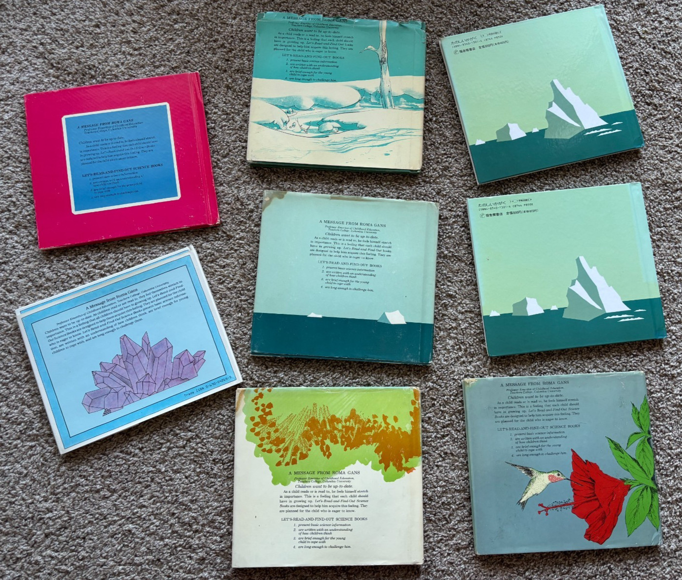Vintage Children’s Science Books Lot Roma Gans Icebergs Bird Talk Hummingbirds